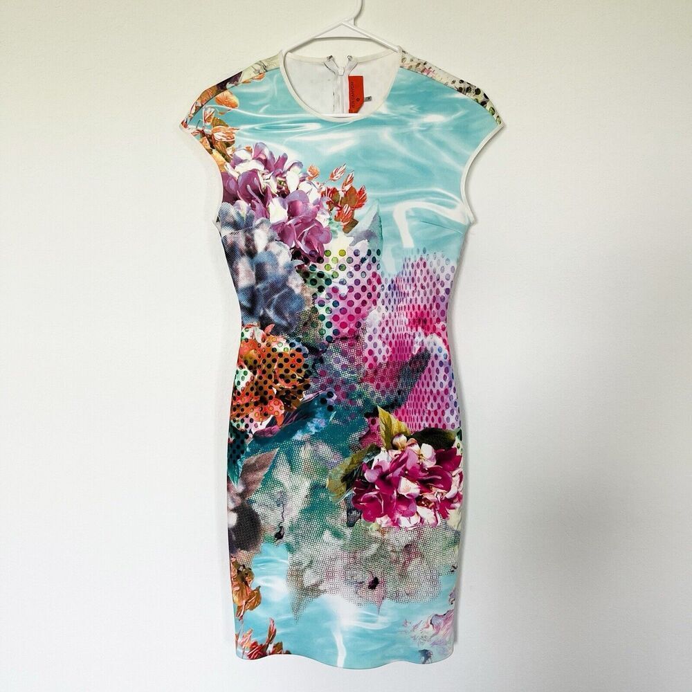 Clover Canyon Pool Flower‎ Dress Size M Bodycone​​